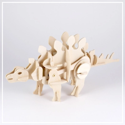 Stegosaurus [klein] - 3D Robotic Holzpuzzle