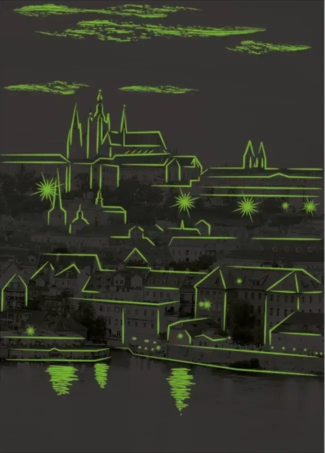 Historisches Viertel von Prag (Glow in the Dark)