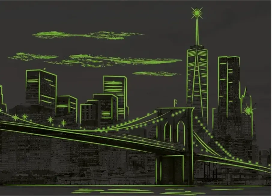 Skyline von New York (Glow in the Dark)