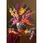 Gladiolen in chinesischer Vase