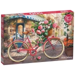 Blumenlieferung mit dem Fahrrad