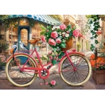 Blumenlieferung mit dem Fahrrad