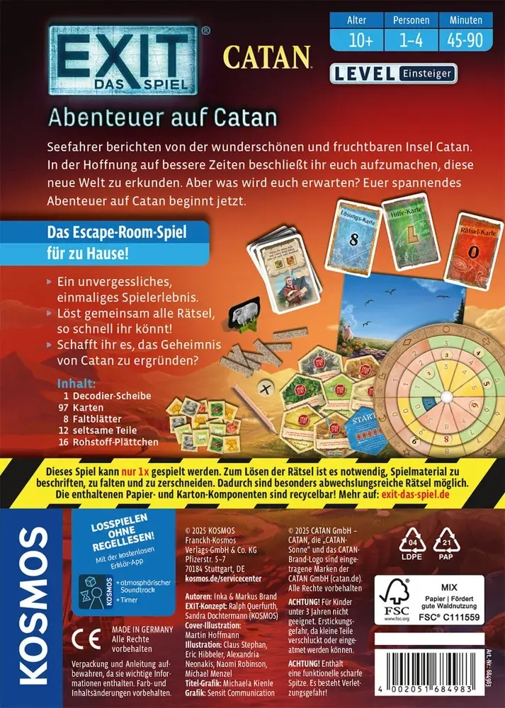 EXIT - Das Spiel - Abenteuer auf Catan - DE