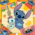 Puzzle Disney Stitch 3x 49 Teile
