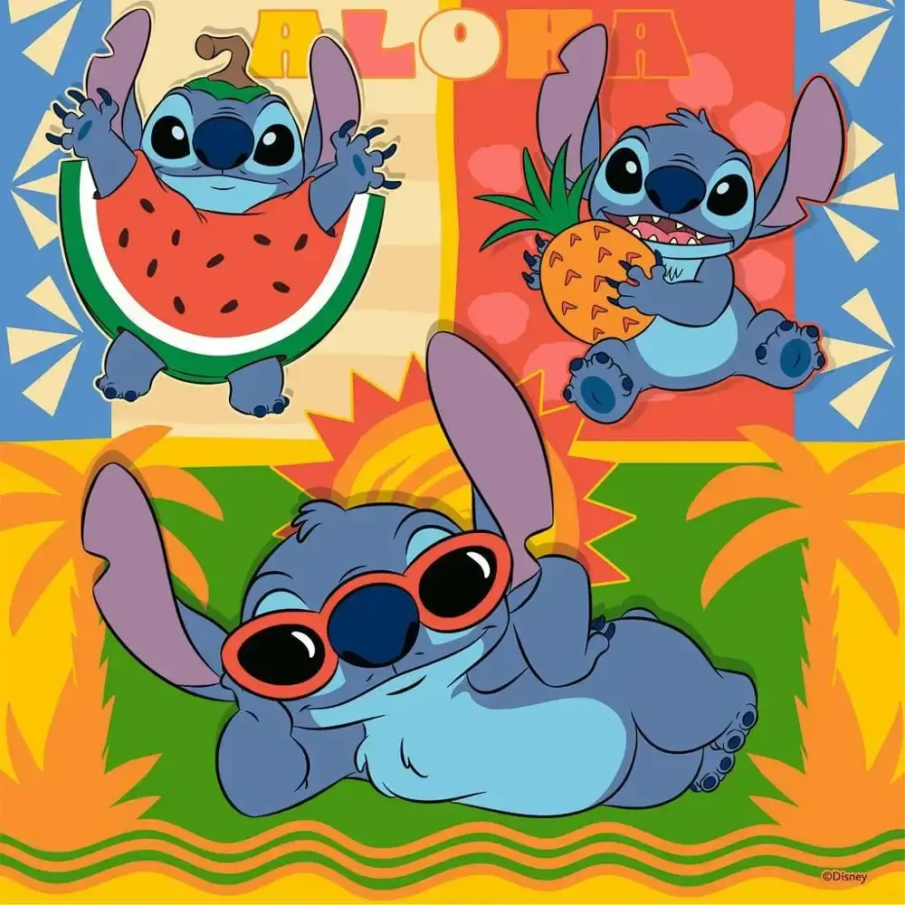 Puzzle Disney Stitch 3x 49 Teile