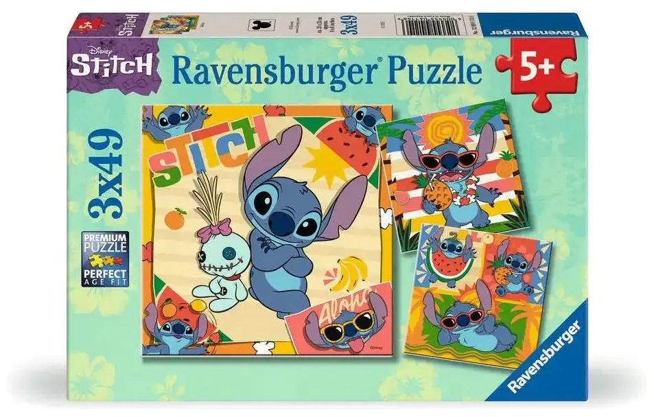 Puzzle Disney Stitch 3x 49 Teile
