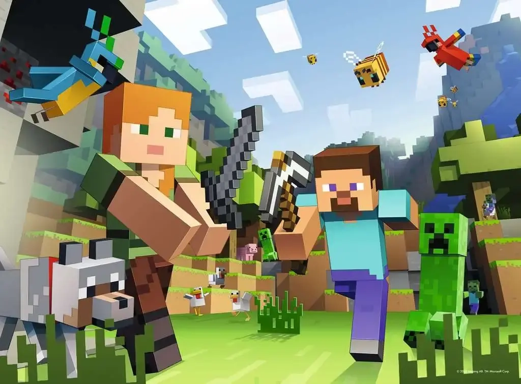 Minecraft Steve und Alex