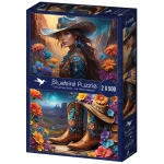 2 Puzzles - Cowgirl and Boots - Far West Collection