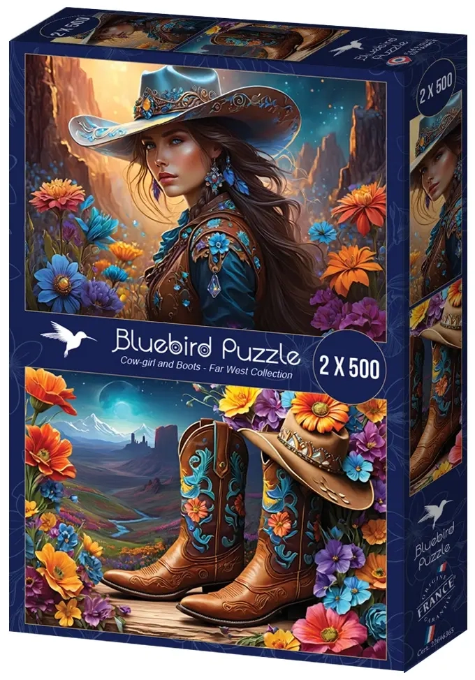2 Puzzles - Cowgirl and Boots - Far West Collection