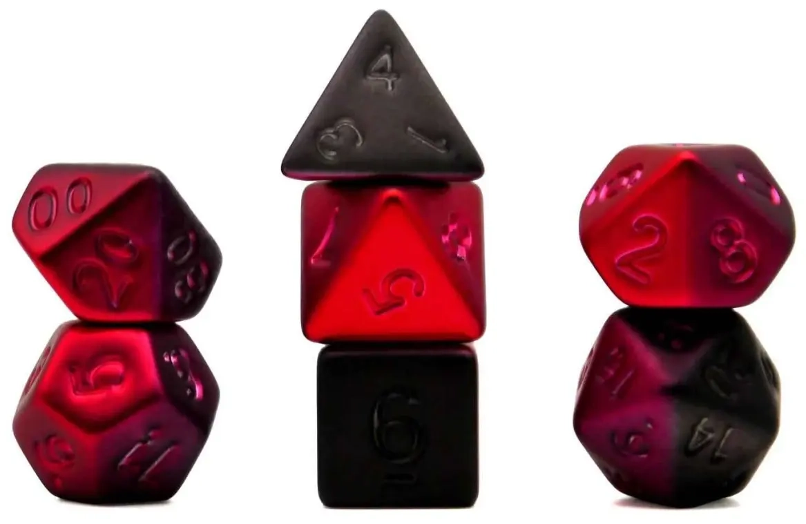 Würfelset Plated: Matt Red (7)