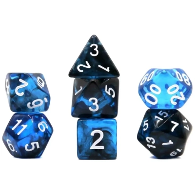 Würfelset Transparent: Nebula Midnight (7)