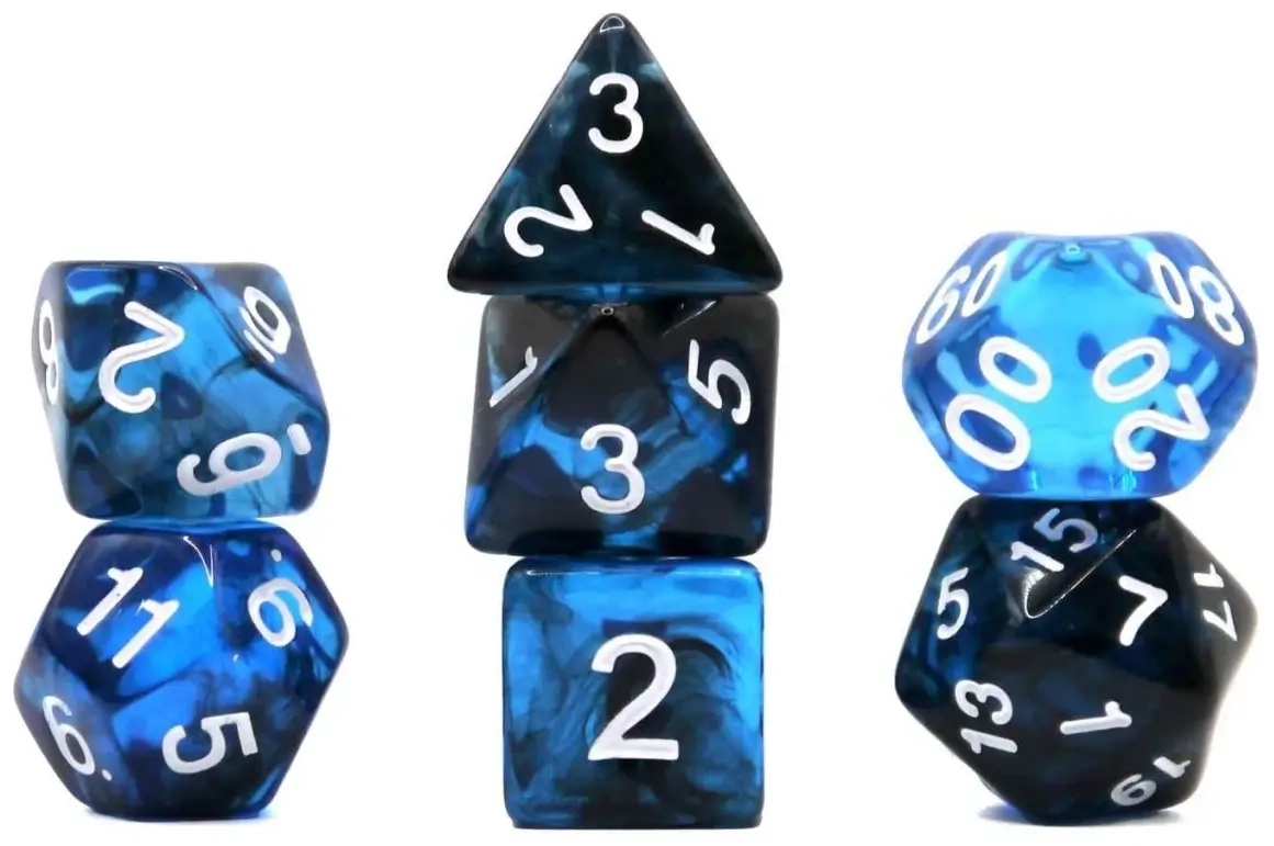 Würfelset Transparent: Nebula Midnight (7)