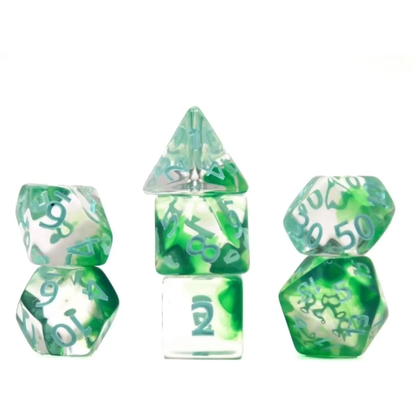 Würfelset Transparent: Nebula Bamboo (7)