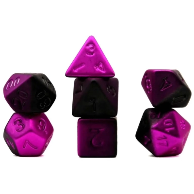 Würfelset Plated: Matt Purple (7)