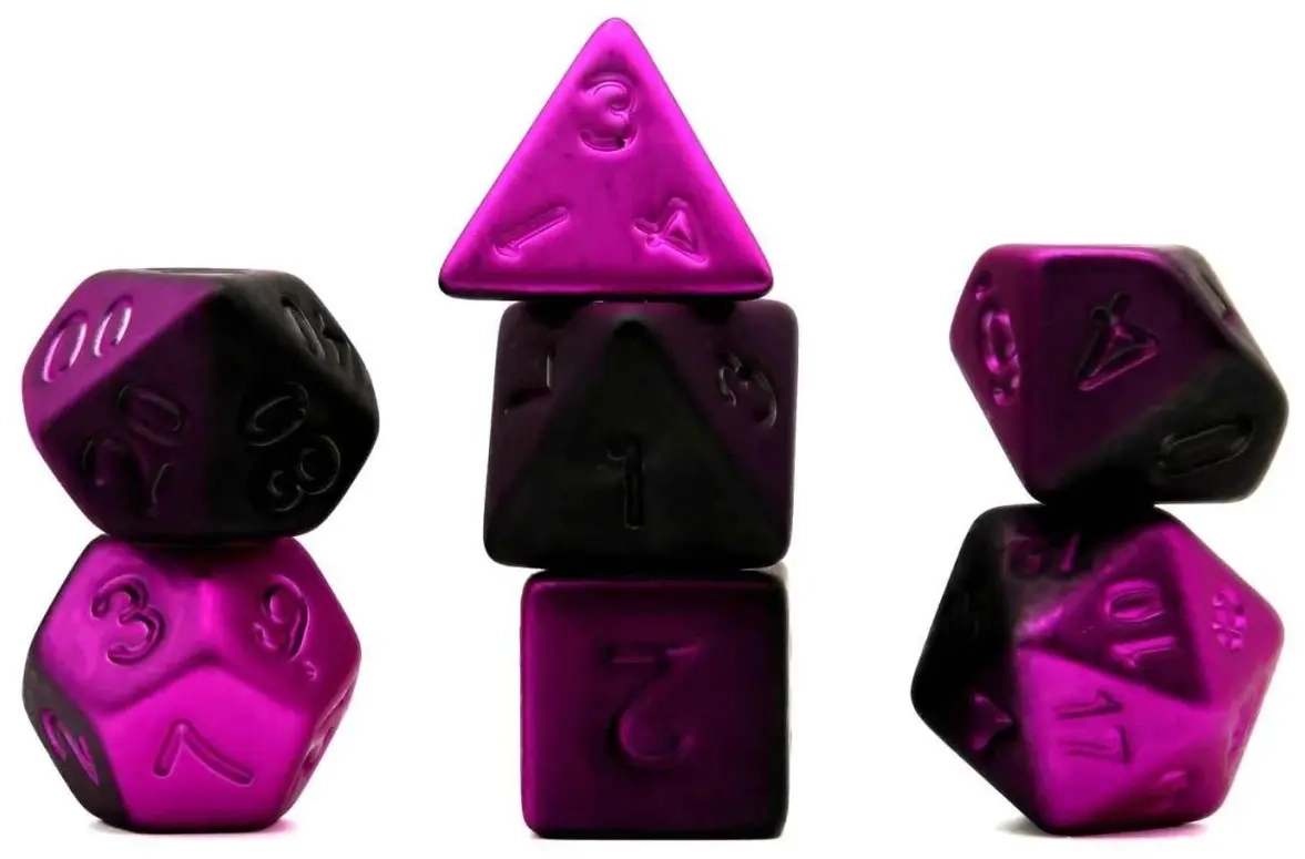 Würfelset Plated: Matt Purple (7)