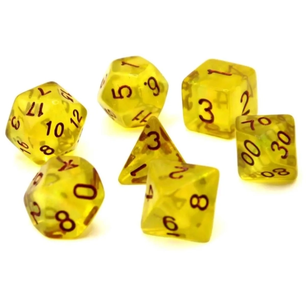 Würfelset Galaxy: Ginger (Gelb) (7)