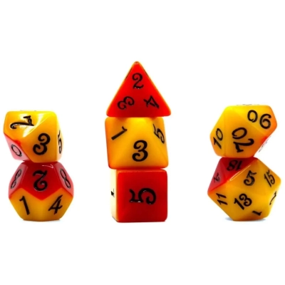 Würfelset Fable: Rumpelstiltskin (Gelb/Rot) (7)