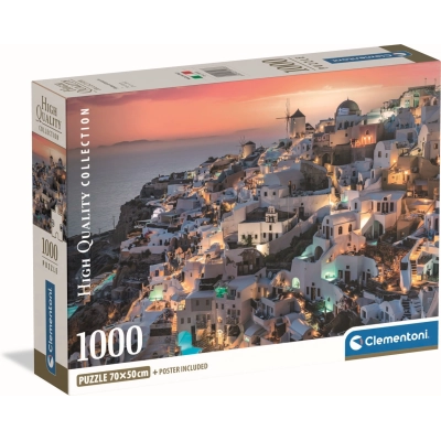 Blick auf das verschlafene Santorini