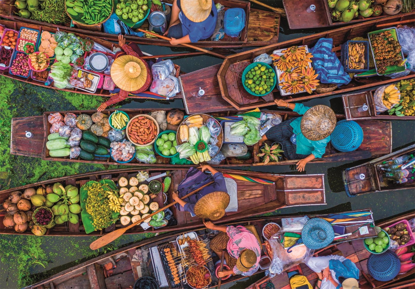 Schwimmender Markt in Thailand