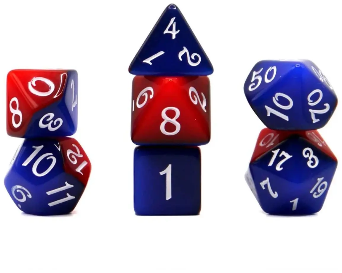 Würfelset Fable: Snow White (Blau/Rot) (7)