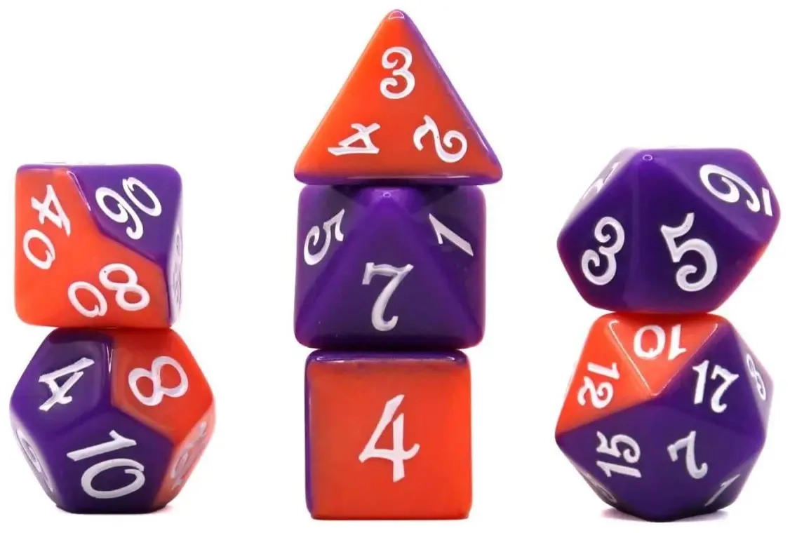 Würfelset Fable: Rapunzel (Orange/ Violet) (7)