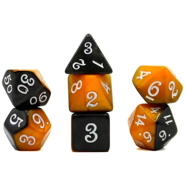 Würfelset Fable: Puss in Boots (Orange/ Schwarz) (7)