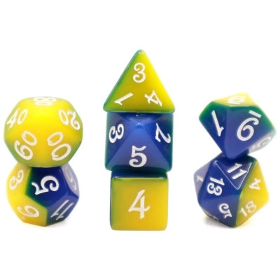Würfelset Fable: Seven Dwarf (Gelb/Blau) (7)