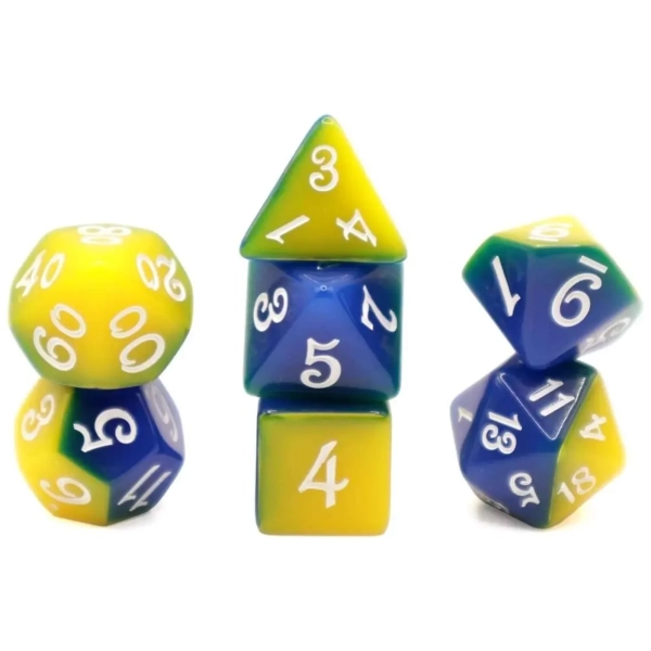 Würfelset Fable: Seven Dwarf (Gelb/Blau) (7)