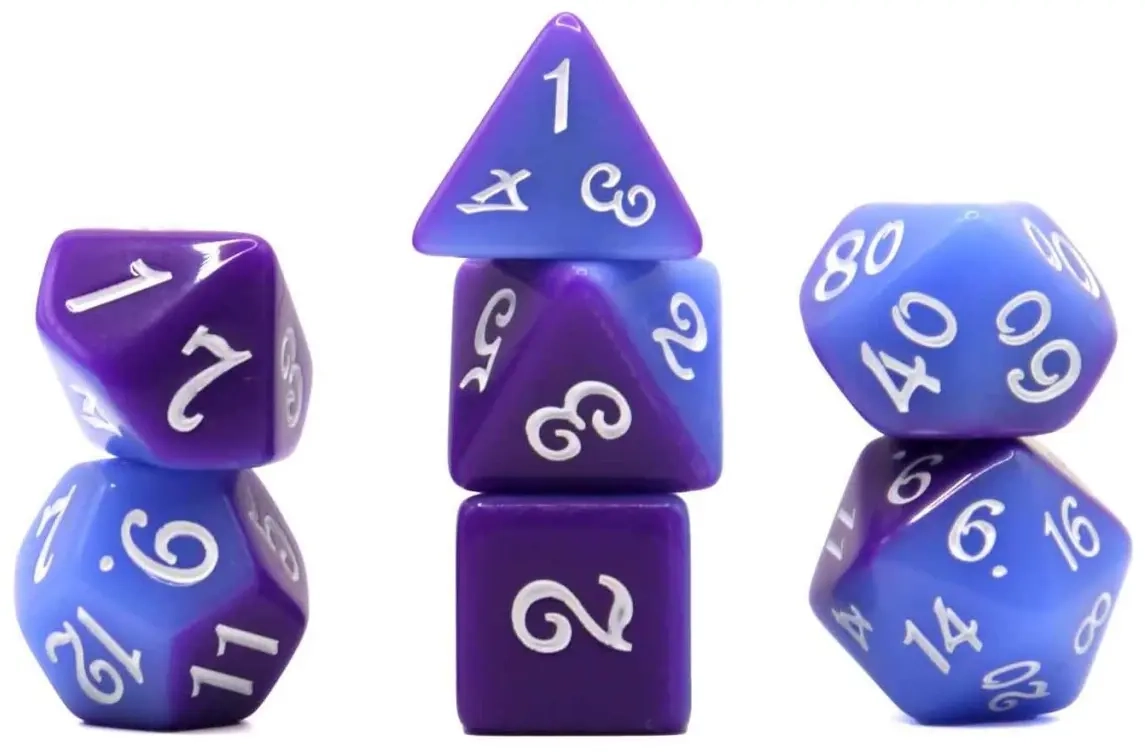 Würfelset Fable: Aladin (Blau / Violet)(7)