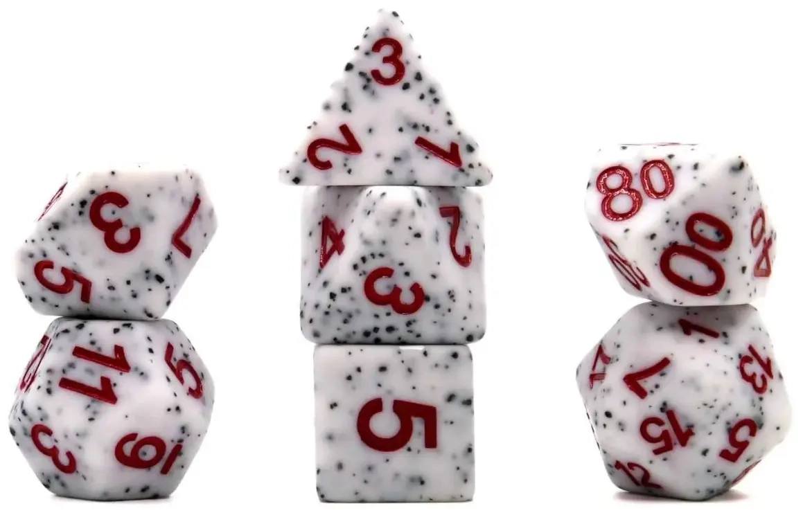 Würfelset Mehrfarbig: Granite White (7)