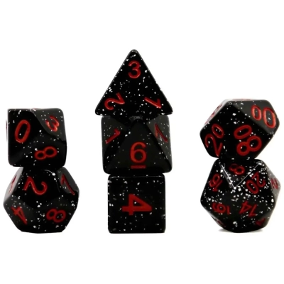 Würfelset Mehrfarbig: Granite Black (7)