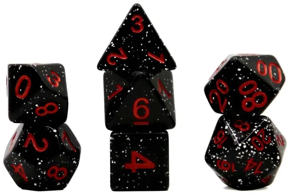 Würfelset Mehrfarbig: Granite Black (7)