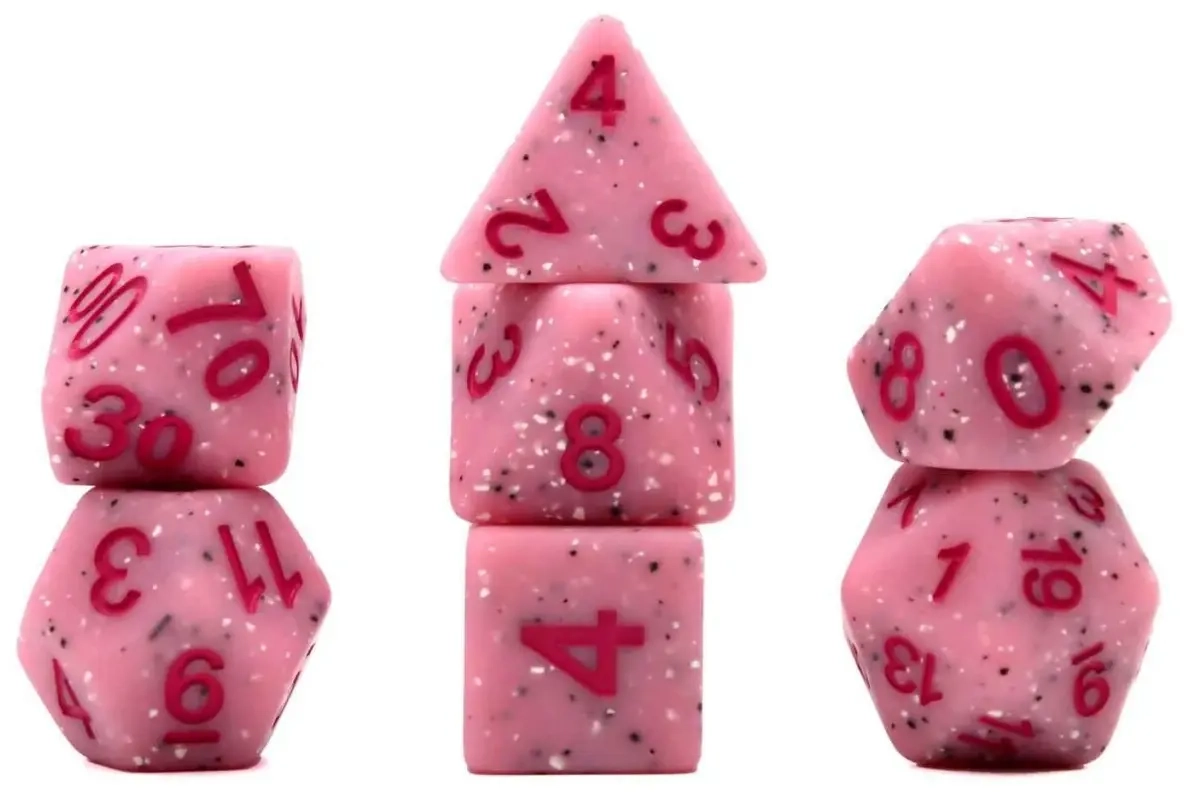 Würfelset Mehrfarbig: Granite Pink (7)