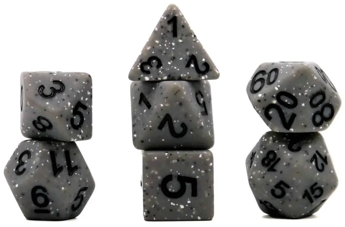 Würfelset Mehrfarbig: Granite Grey (7)