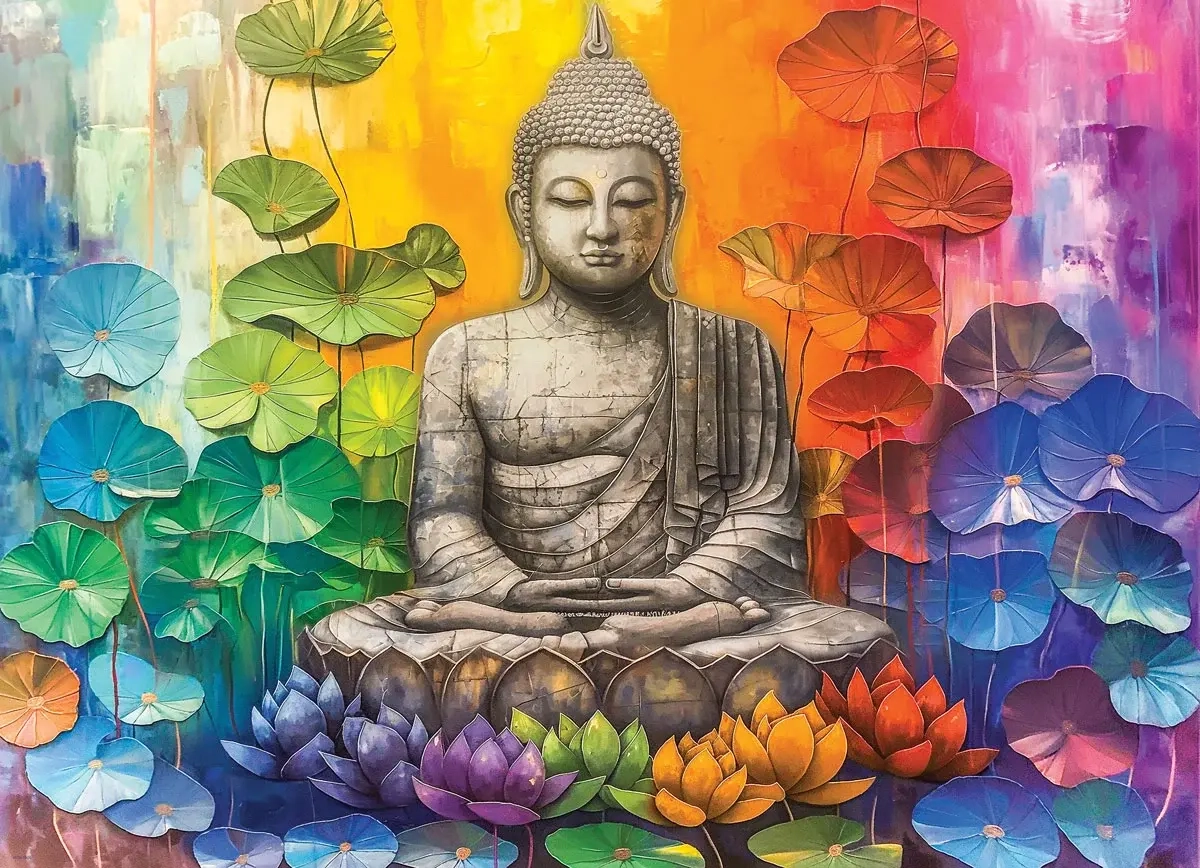 Farbenfroher Buddha