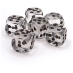 Dice4friends 16mm Würfel D6 Transparent (12)
