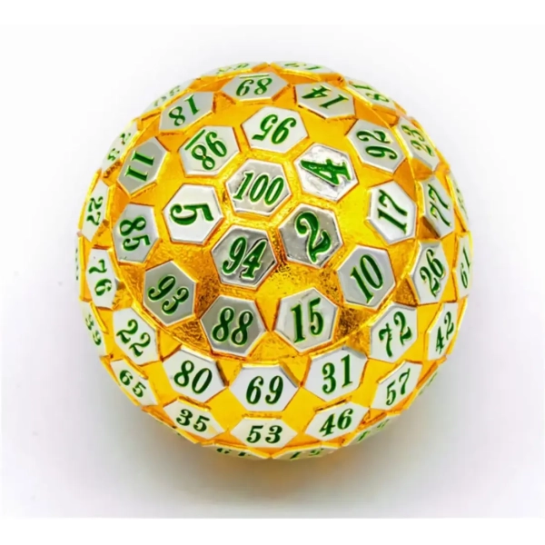 45mm Metal D100 Gold & Silver with Green