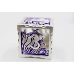 Hollow Seascape Silver & Purple RPG Metal Dice Set (7)