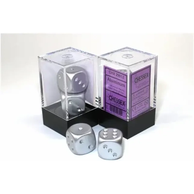 Aluminum-Plated Metallic 16mm d6 with pips Pair (2)