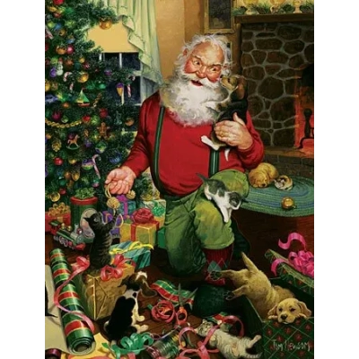 Santas Hunde und Katzen