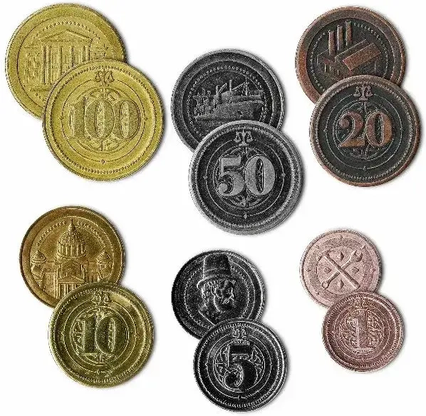 Metall-Spielgeldmünzen für Hegemony