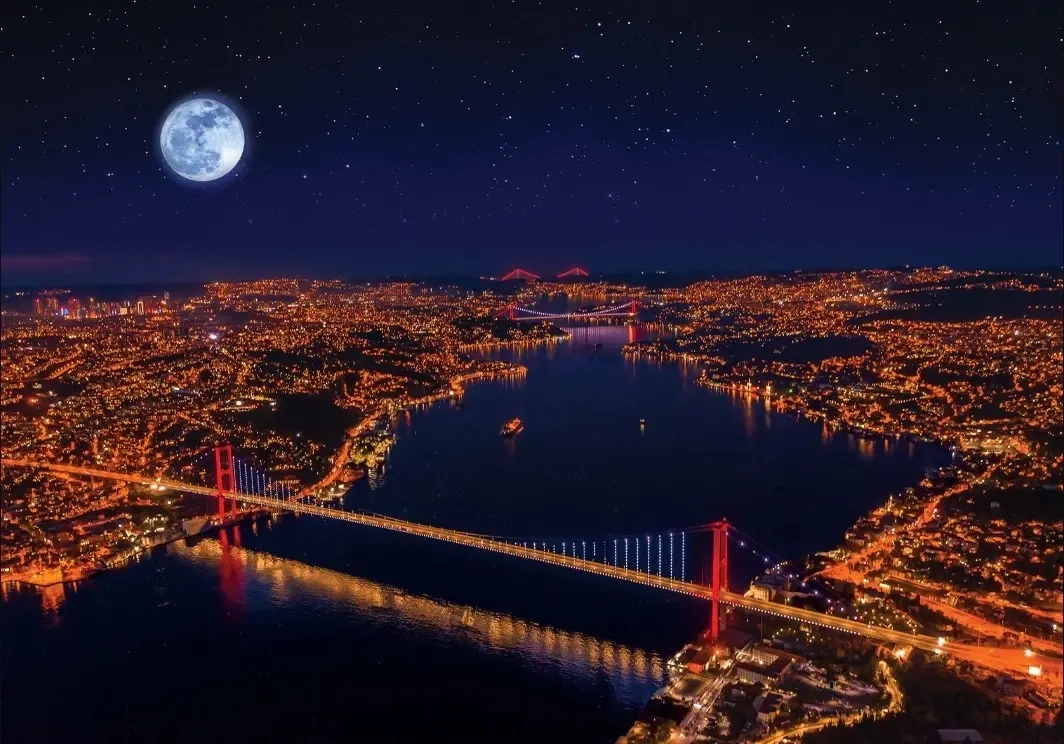 Neon Puzzle - Three Bridges, Bosphorus