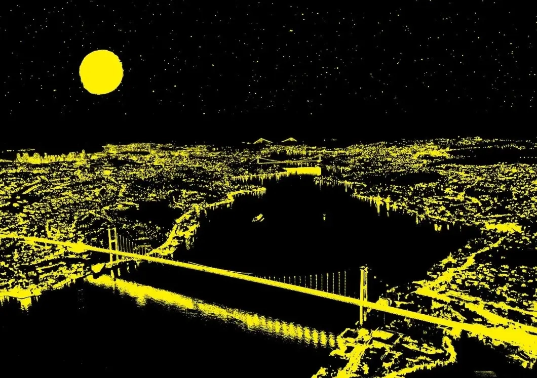 Neon Puzzle - Three Bridges, Bosphorus