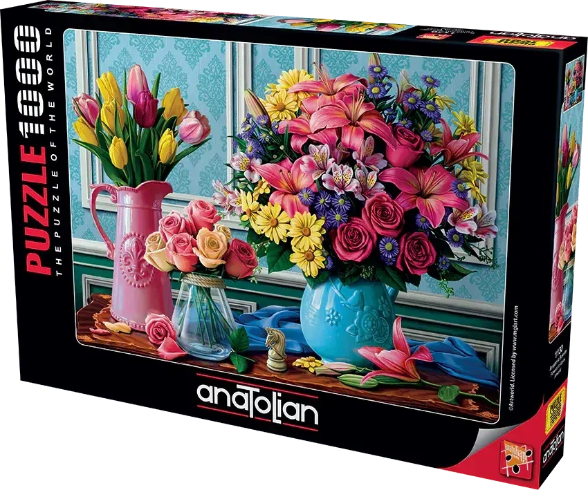 Bunte Blumen in der Vase