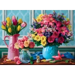 Bunte Blumen in der Vase