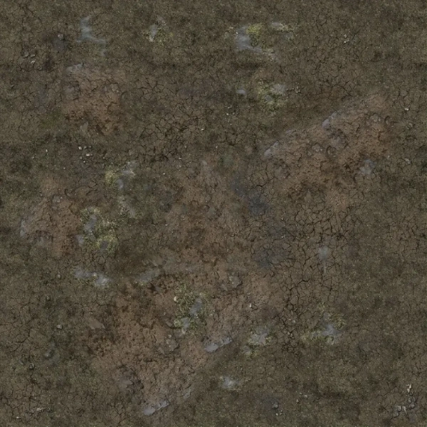 Muddy Streets Gaming Mat 90x90cm Grid