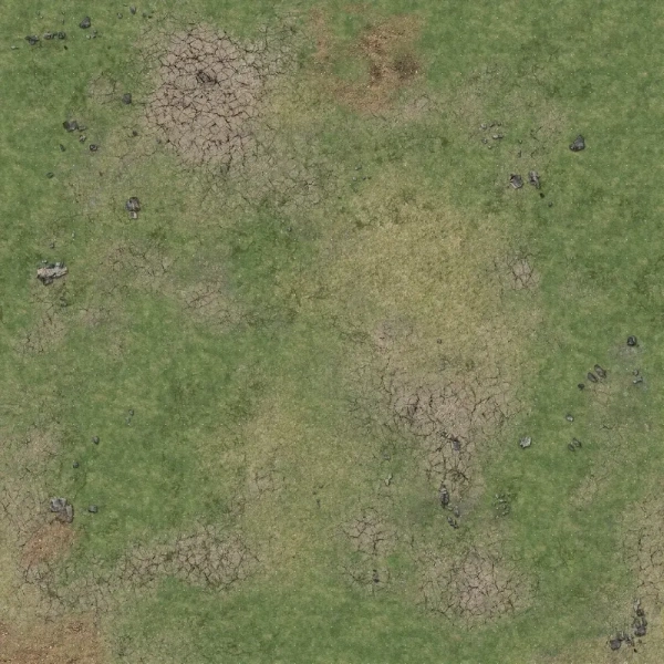 Grassy Fields - Spielmatte mit Raster (90x90cm)