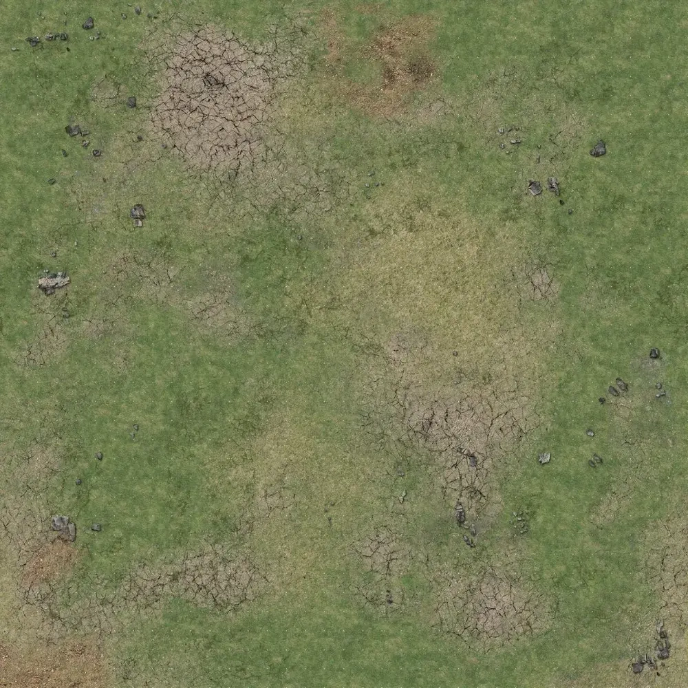 Grassy Fields - Spielmatte mit Raster (90x90cm)