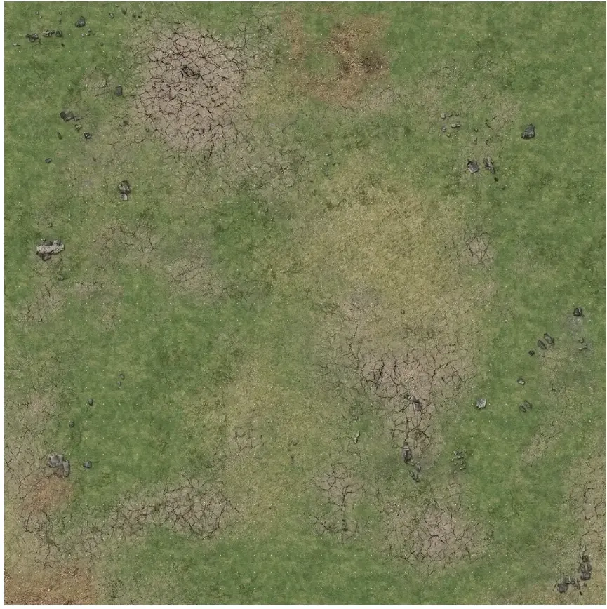Grassy Fields - Spielmatte mit Raster (90x90cm)