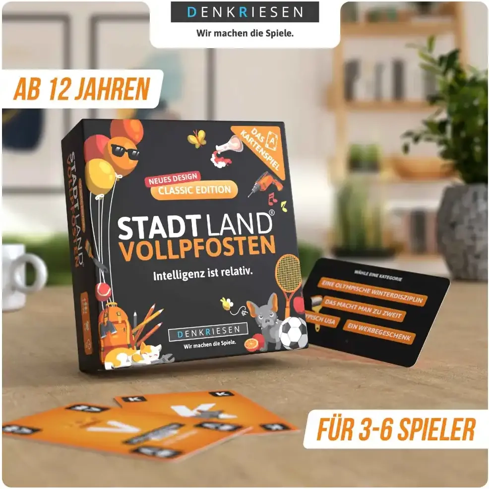 STADT LAND VOLLPFOSTEN: Das Kartenspiel – Classic Edition